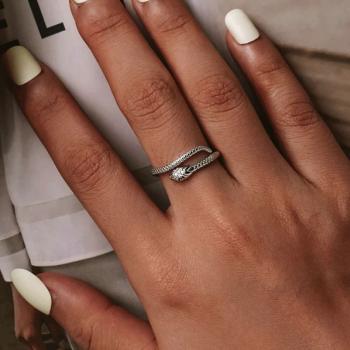 แหวนงู แหวนฟรีไซส์ แหวนเงินแท้ #6