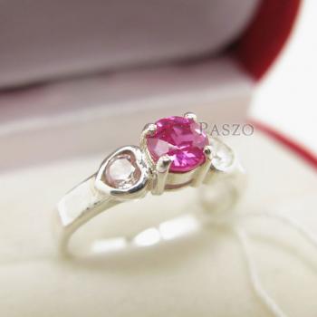 แหวนสีชมพู แหวนโทพาซ แหวนเงินแท้ #3