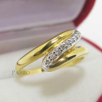แหวนเพชร แหวนซิกแซก แหวนทองชุบ #1