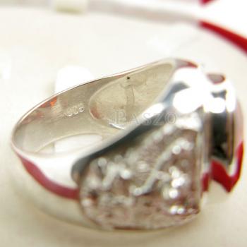 แหวนพลอยโกเมน แหวนครุฑ แหวนผู้ชายเงินแท้ #3
