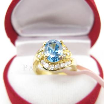 แหวนพลอยสีฟ้า blue topaz #1