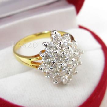 แหวนเพชร ตัวแหวนชุบทองแท้ 5 #3