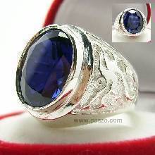 แหวนมังกร แหวนไพลิน แหวนพลอยผู้ชาย แหวนเงินแท้ แหวนพลอยสีน้ำเงิน สลักลายมังกร แหวนผู้ชาย